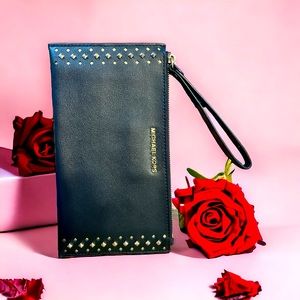 Michael Kors Black gold studded wristlet